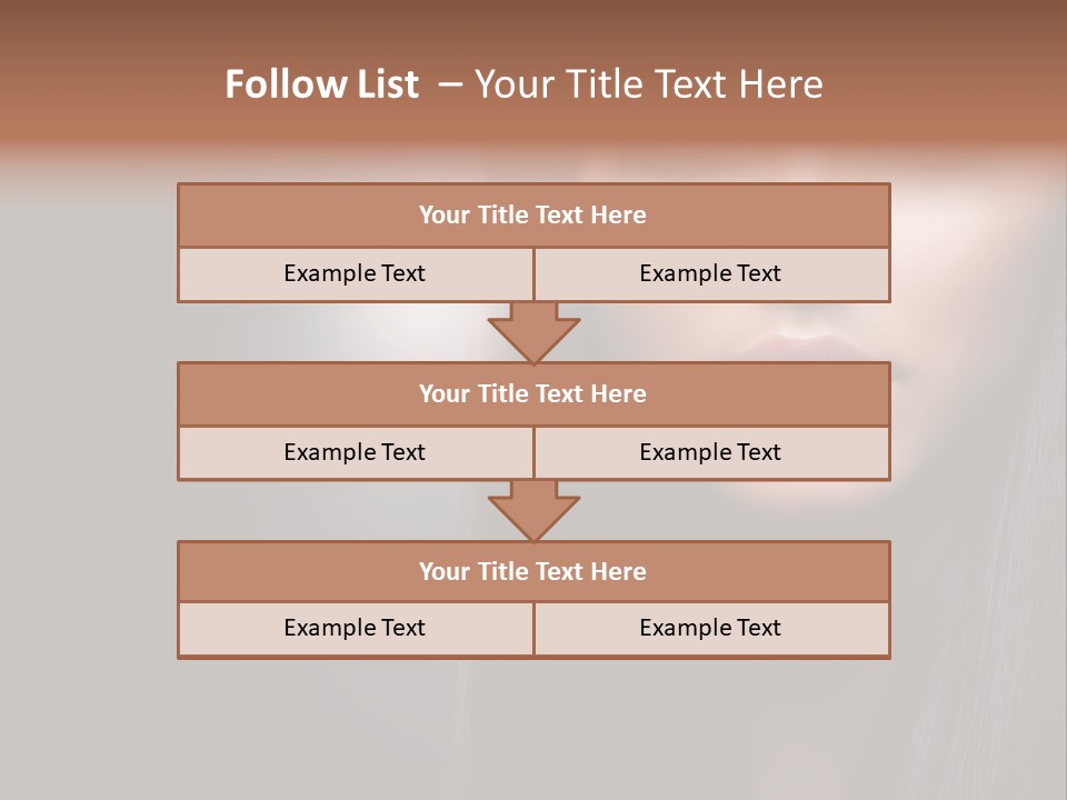 Profile Young Hairstyle PowerPoint Template