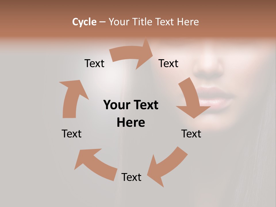 Profile Young Hairstyle PowerPoint Template