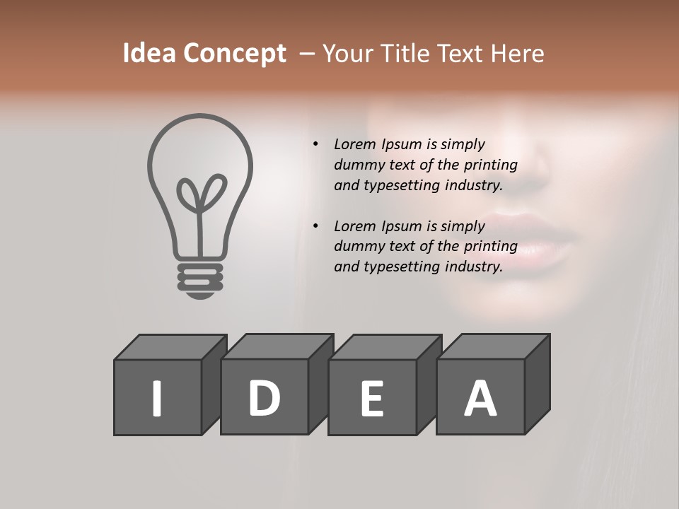 Profile Young Hairstyle PowerPoint Template