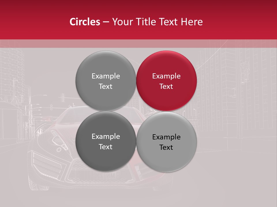 Generic Wheel Concept Car PowerPoint Template
