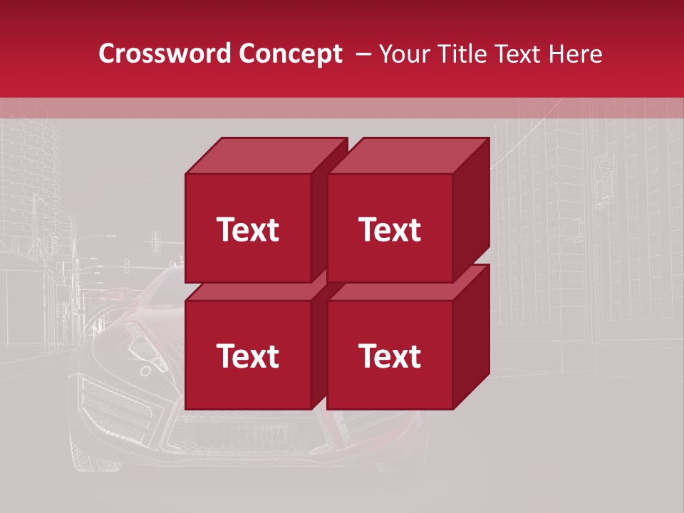 Generic Wheel Concept Car PowerPoint Template