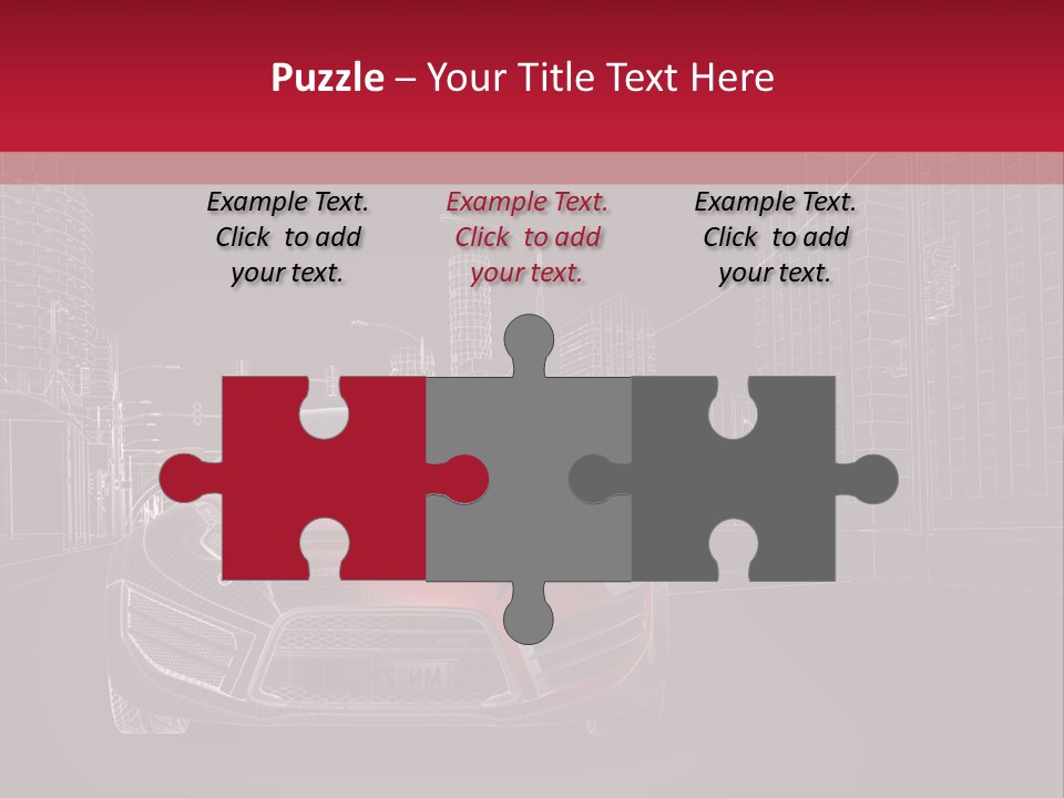 Generic Wheel Concept Car PowerPoint Template