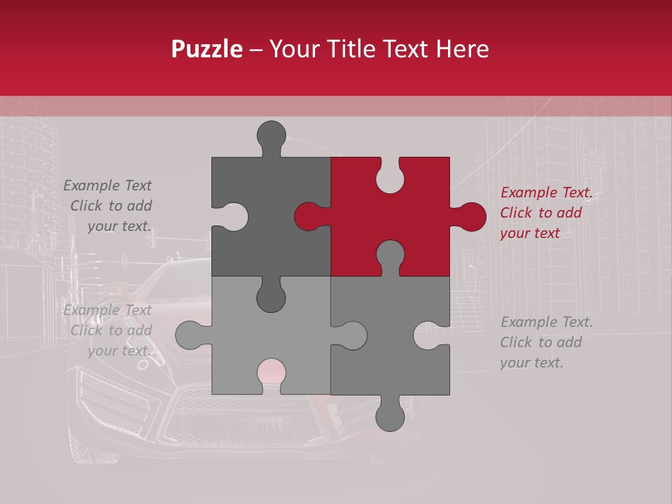 Generic Wheel Concept Car PowerPoint Template