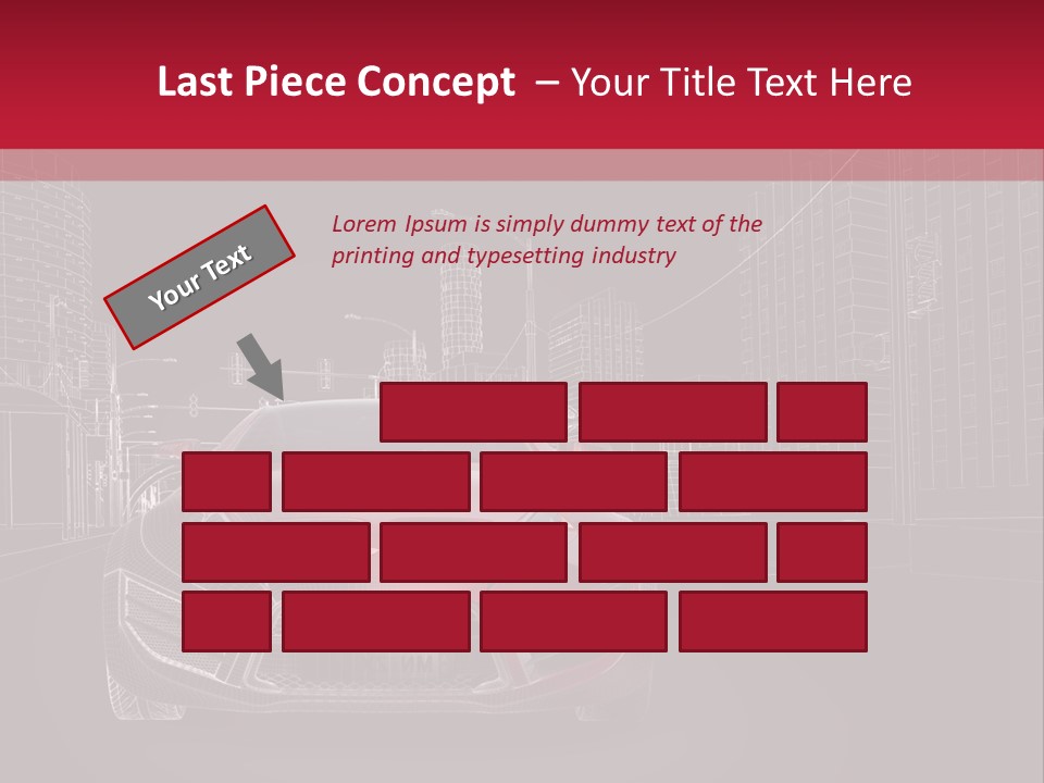 Generic Wheel Concept Car PowerPoint Template