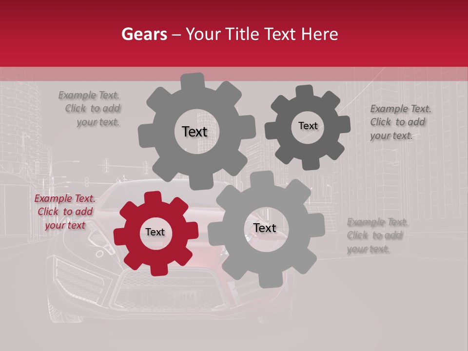 Generic Wheel Concept Car PowerPoint Template