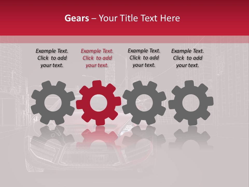 Generic Wheel Concept Car PowerPoint Template
