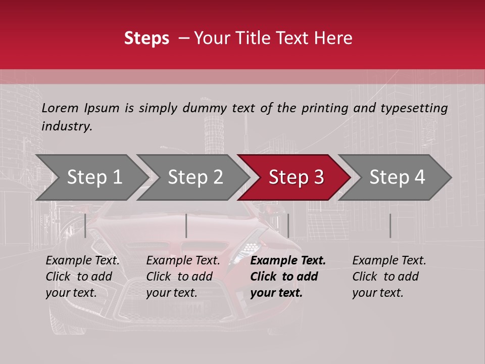 Generic Wheel Concept Car PowerPoint Template