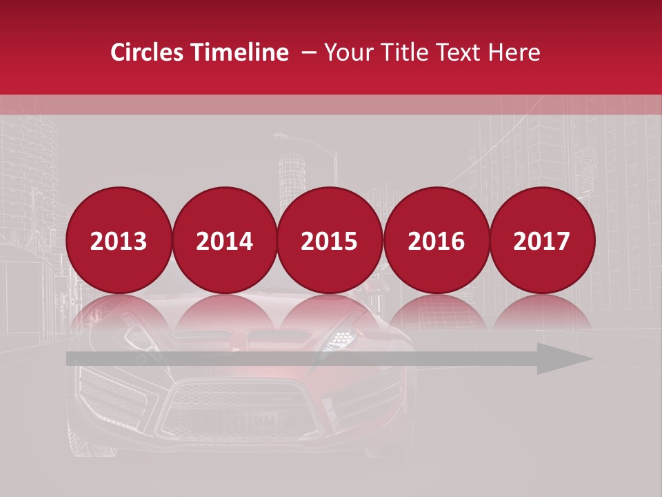 Generic Wheel Concept Car PowerPoint Template