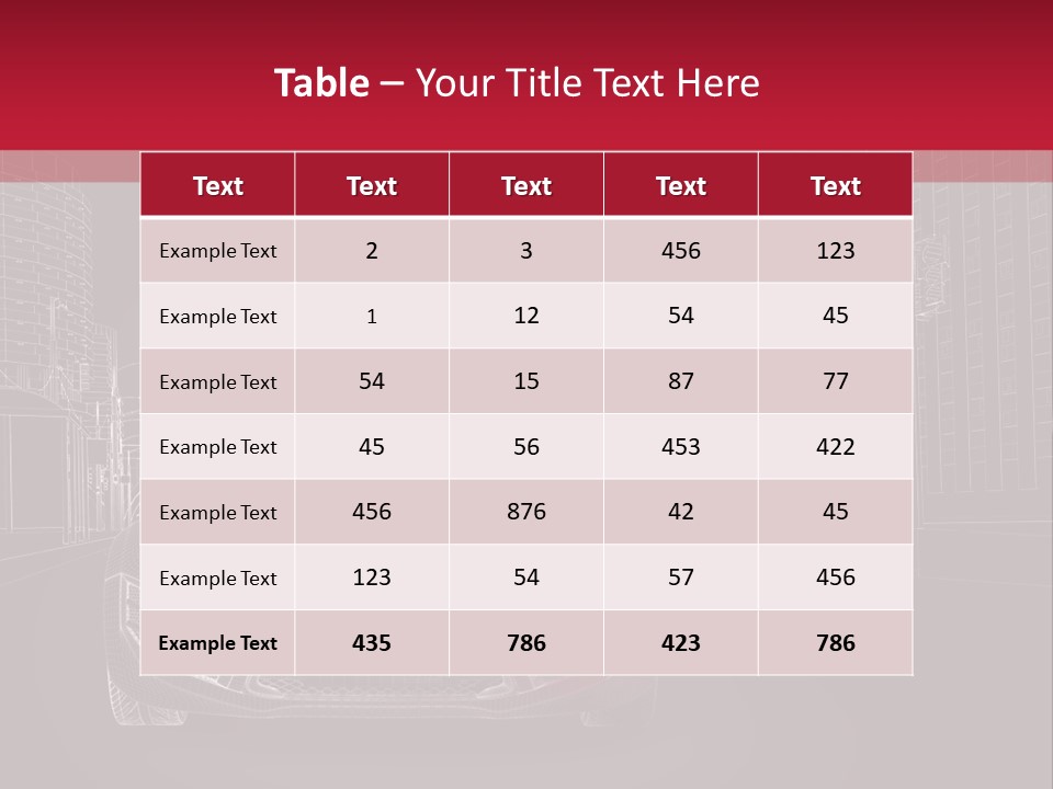 Generic Wheel Concept Car PowerPoint Template