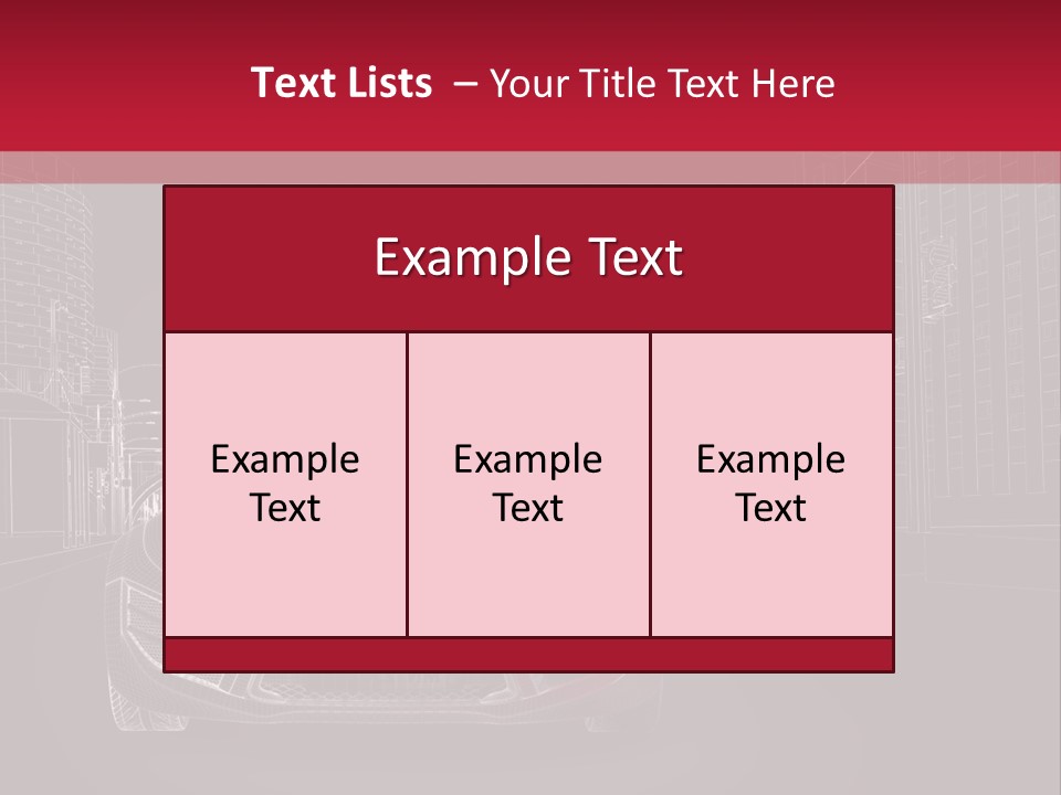 Generic Wheel Concept Car PowerPoint Template