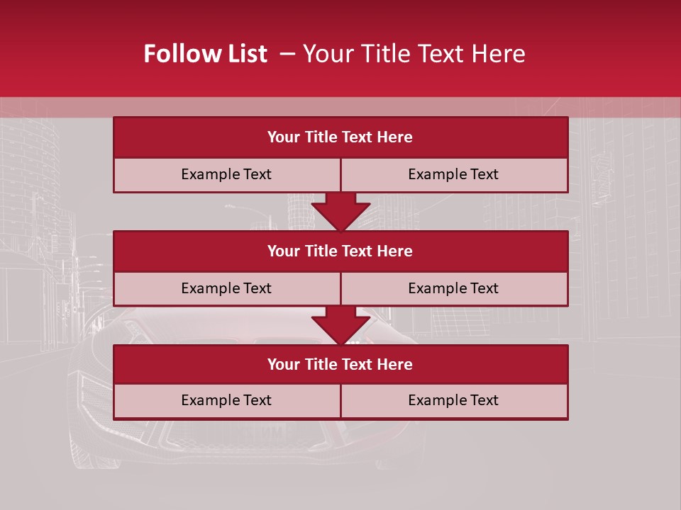 Generic Wheel Concept Car PowerPoint Template