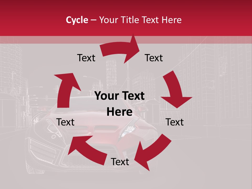 Generic Wheel Concept Car PowerPoint Template
