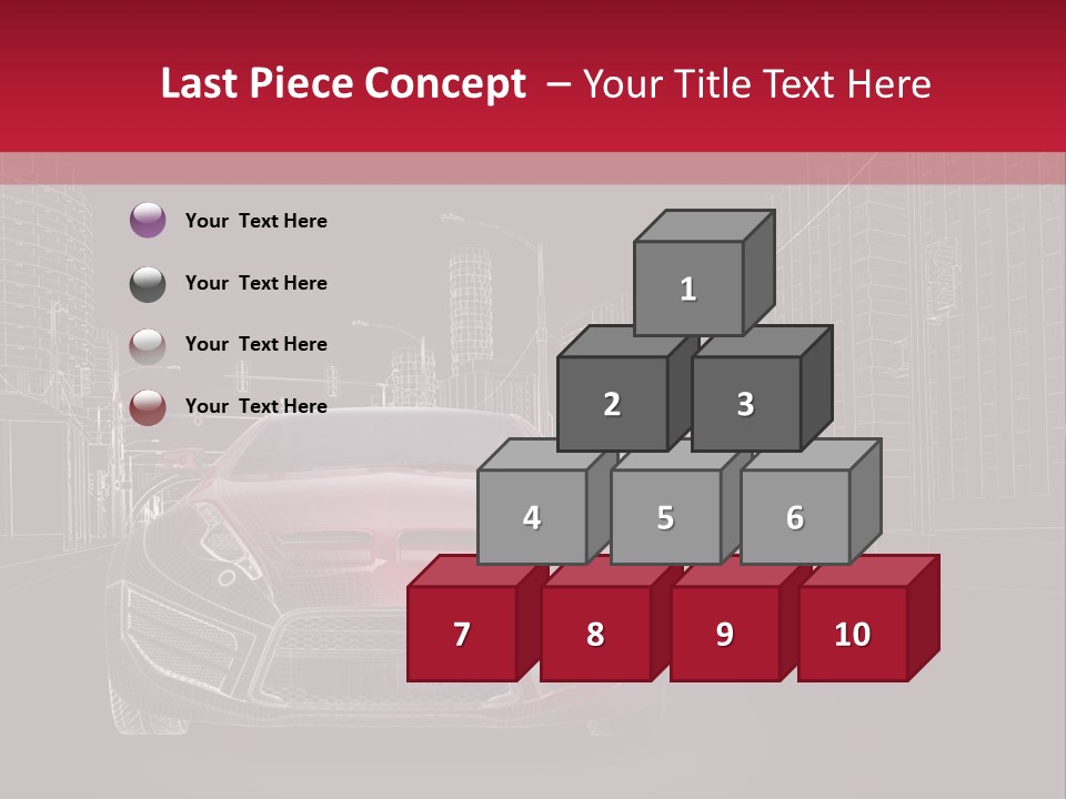 Generic Wheel Concept Car PowerPoint Template