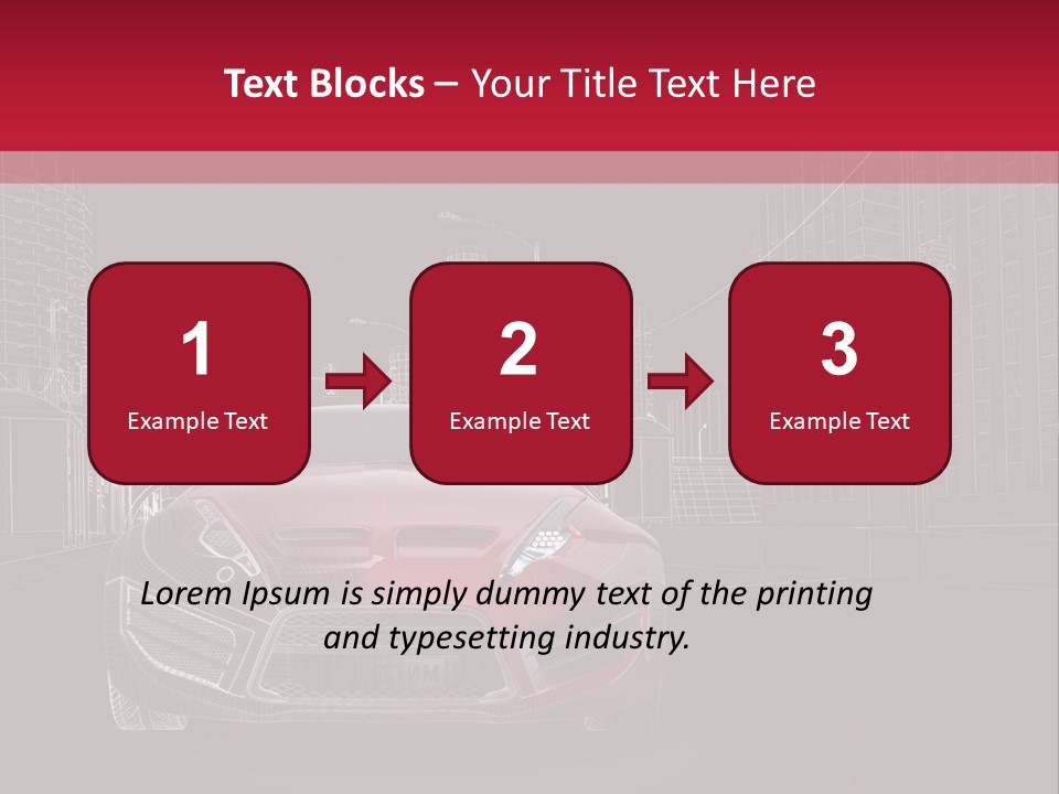 Generic Wheel Concept Car PowerPoint Template