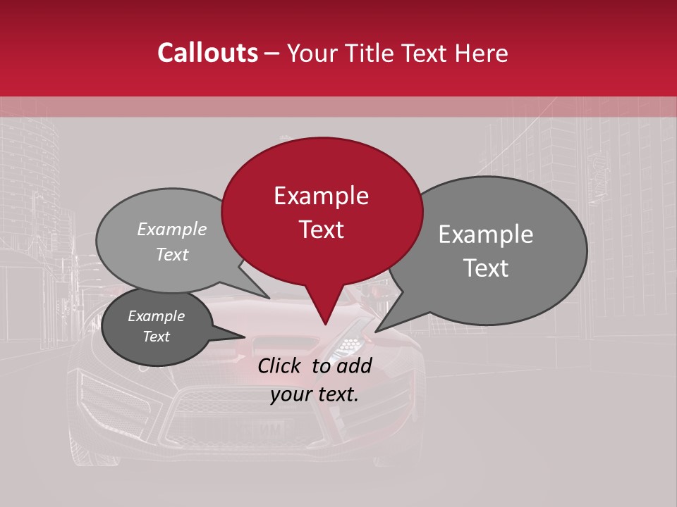 Generic Wheel Concept Car PowerPoint Template