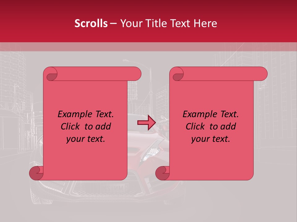Generic Wheel Concept Car PowerPoint Template