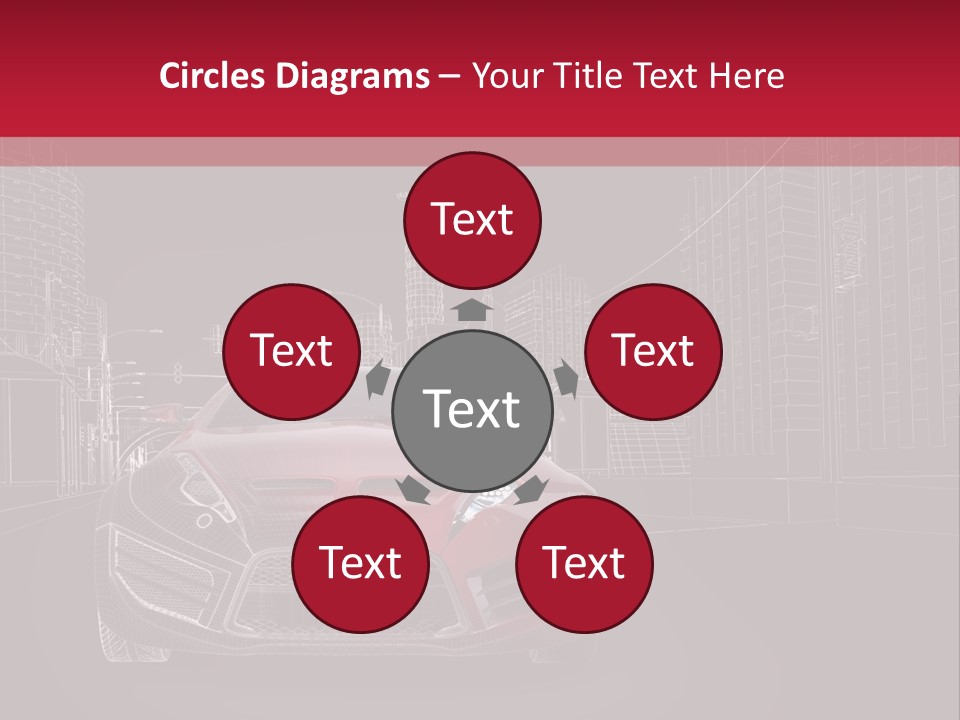 Generic Wheel Concept Car PowerPoint Template