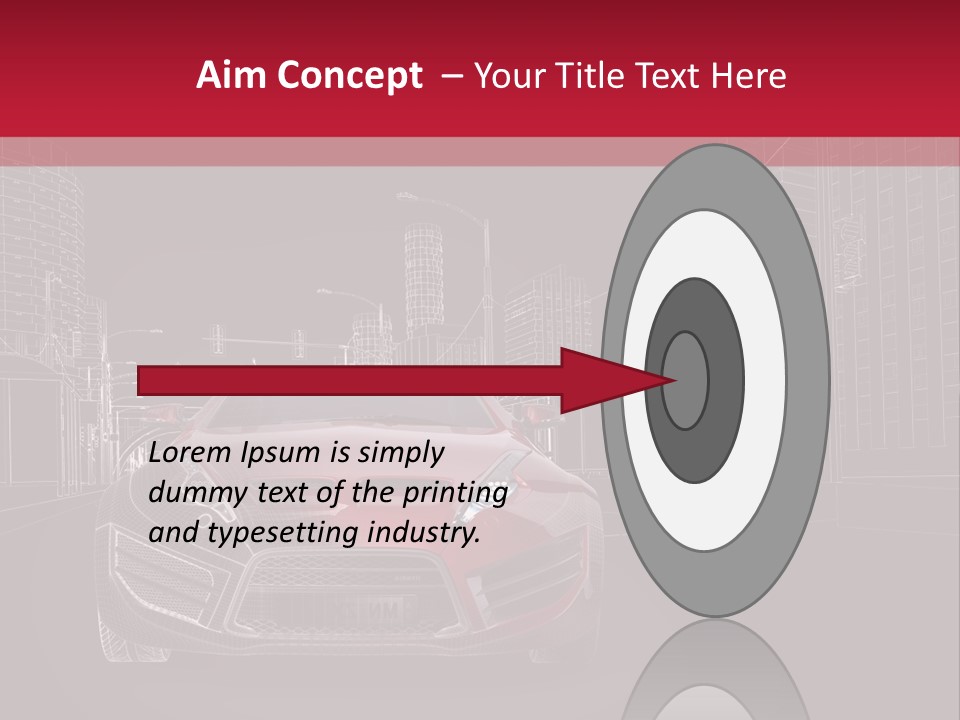 Generic Wheel Concept Car PowerPoint Template