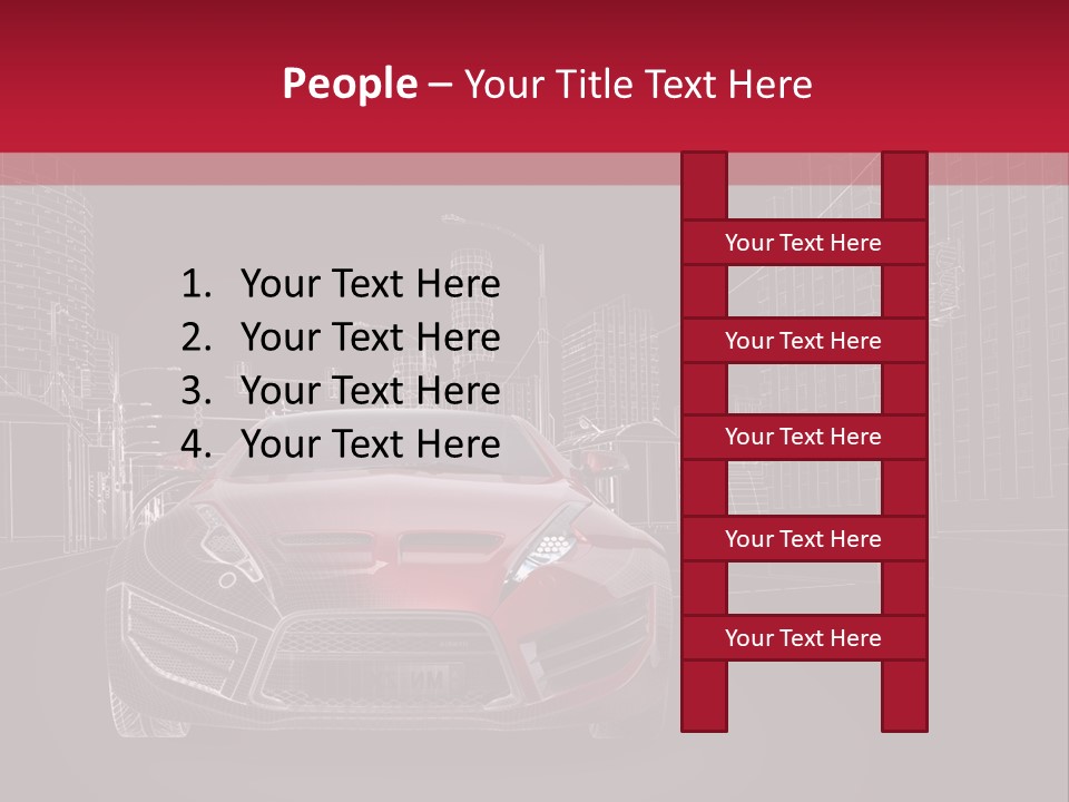 Generic Wheel Concept Car PowerPoint Template