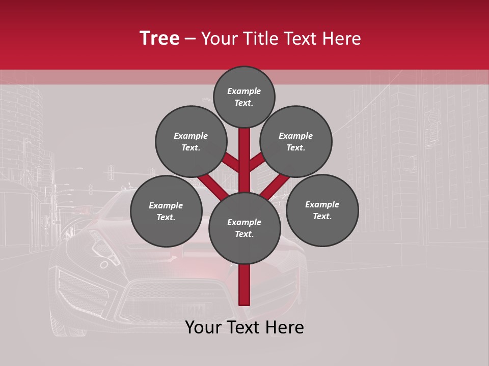 Generic Wheel Concept Car PowerPoint Template