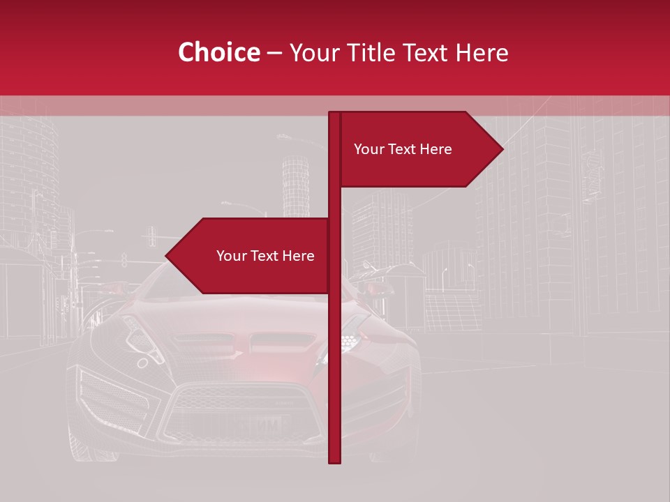 Generic Wheel Concept Car PowerPoint Template