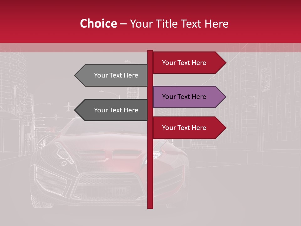 Generic Wheel Concept Car PowerPoint Template
