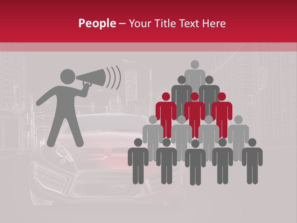 Generic Wheel Concept Car PowerPoint Template