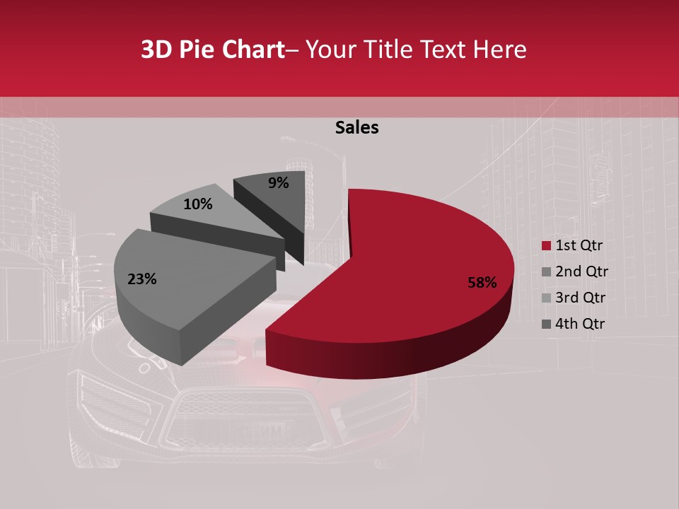 Generic Wheel Concept Car PowerPoint Template
