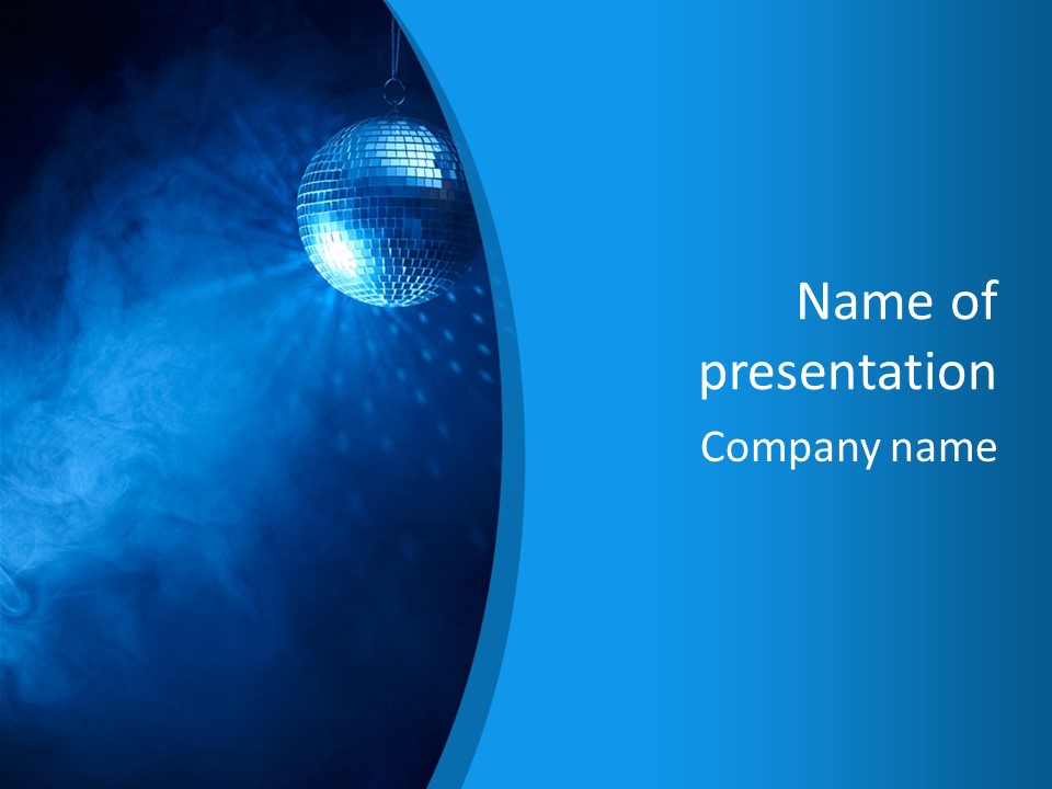 Discoball Music Ball PowerPoint Template