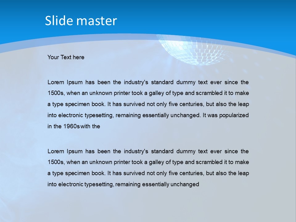 Discoball Music Ball PowerPoint Template