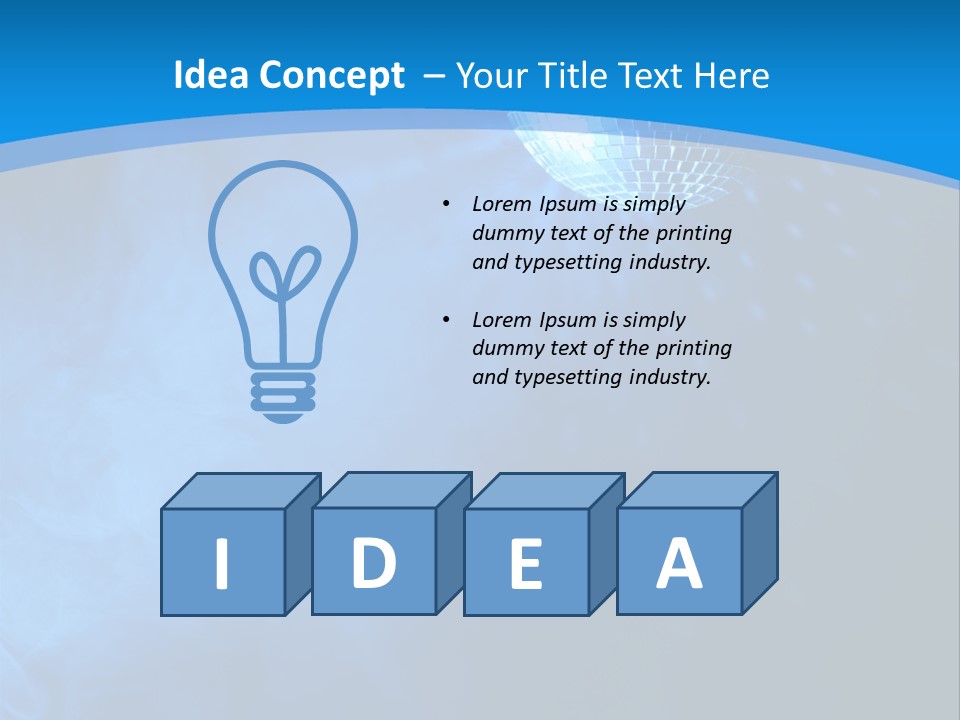 Discoball Music Ball PowerPoint Template