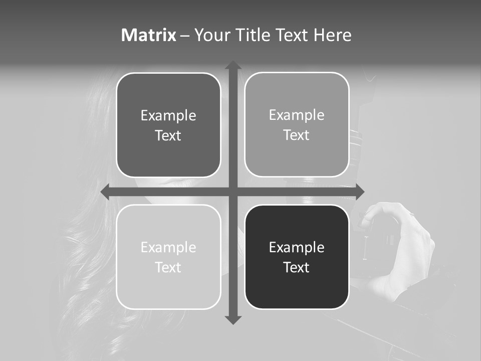 Girl Lens Image PowerPoint Template