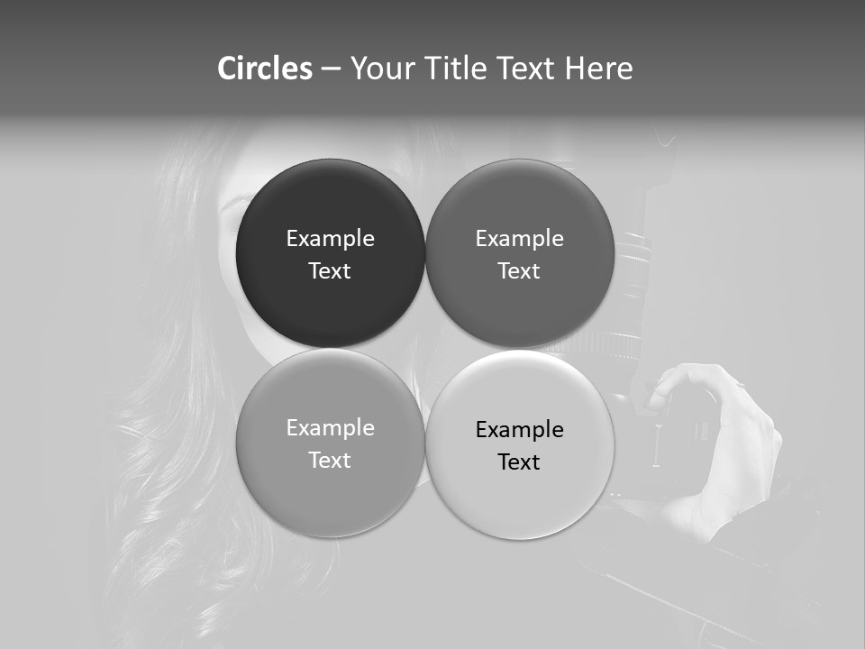 Girl Lens Image PowerPoint Template