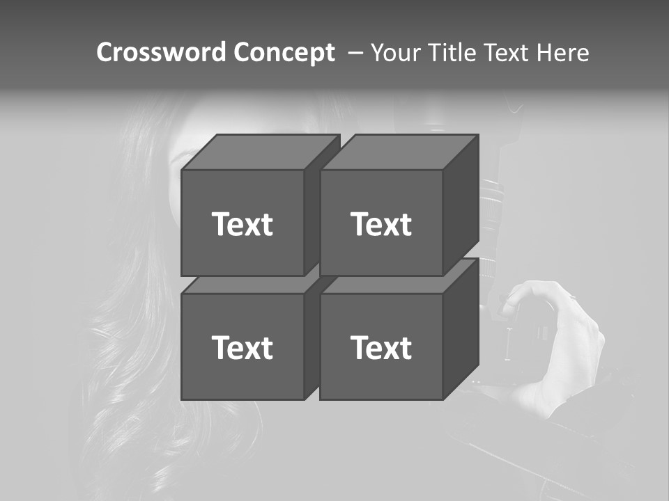 Girl Lens Image PowerPoint Template