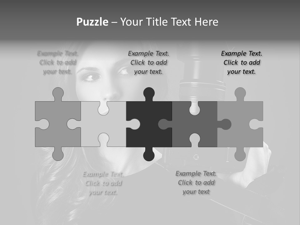 Girl Lens Image PowerPoint Template