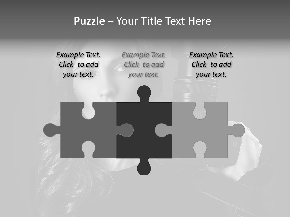 Girl Lens Image PowerPoint Template