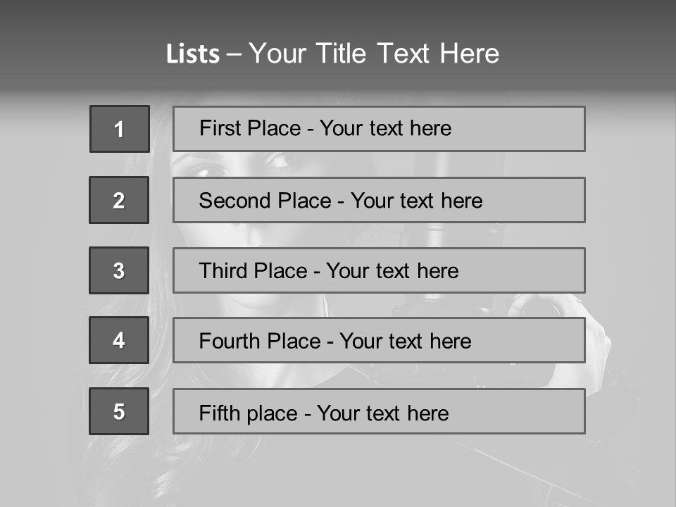 Girl Lens Image PowerPoint Template