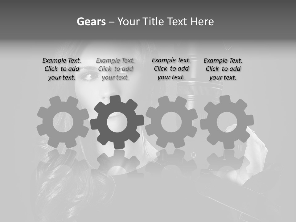 Girl Lens Image PowerPoint Template