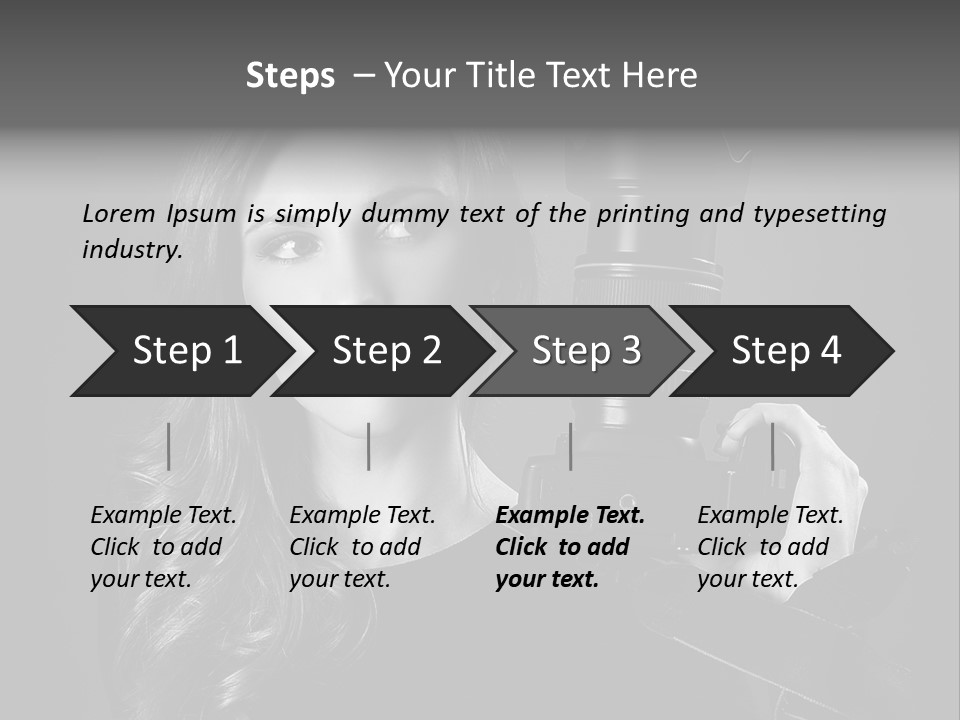 Girl Lens Image PowerPoint Template