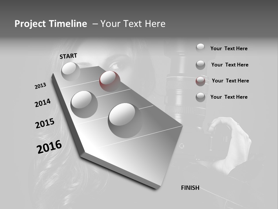 Girl Lens Image PowerPoint Template