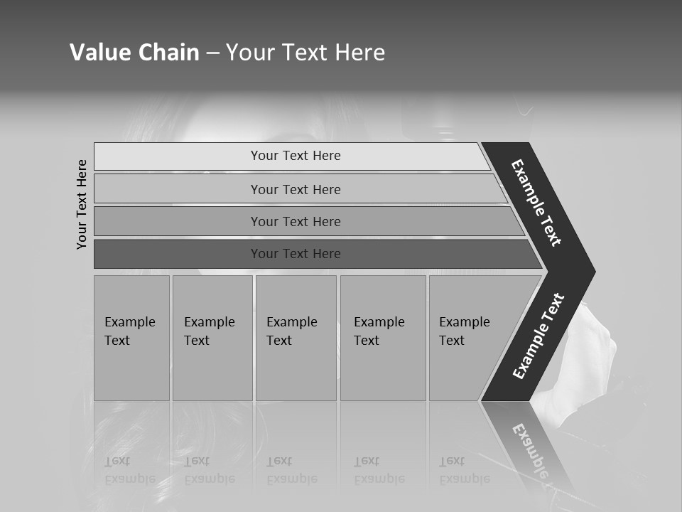 Girl Lens Image PowerPoint Template