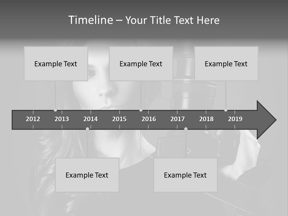 Girl Lens Image PowerPoint Template