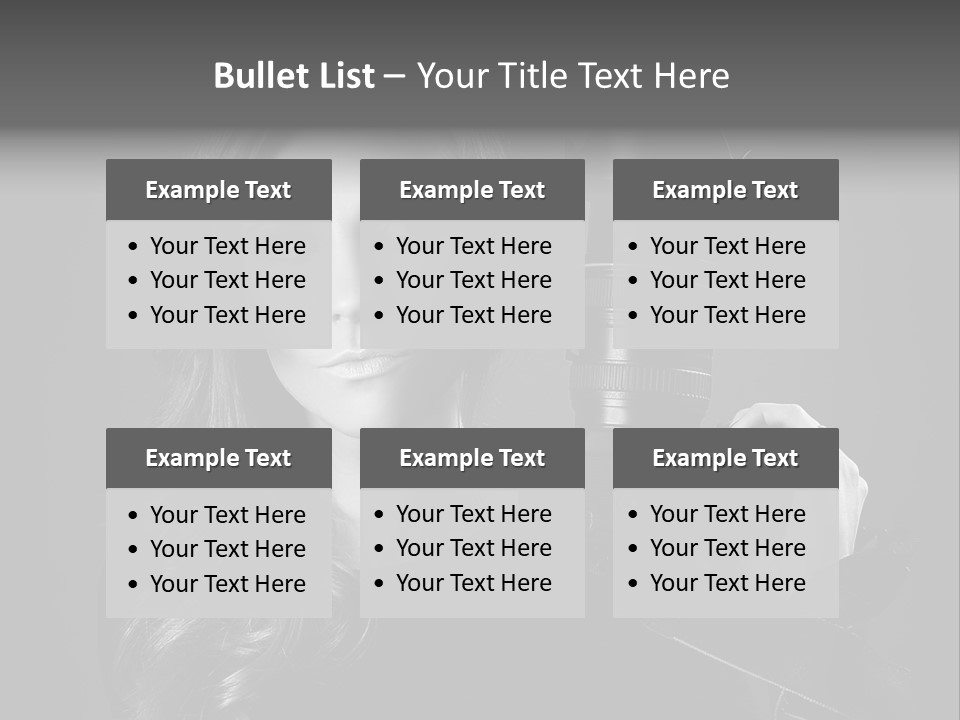 Girl Lens Image PowerPoint Template