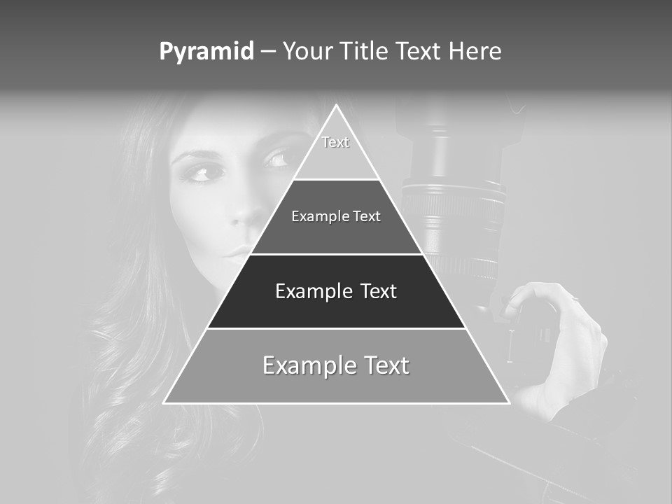 Girl Lens Image PowerPoint Template