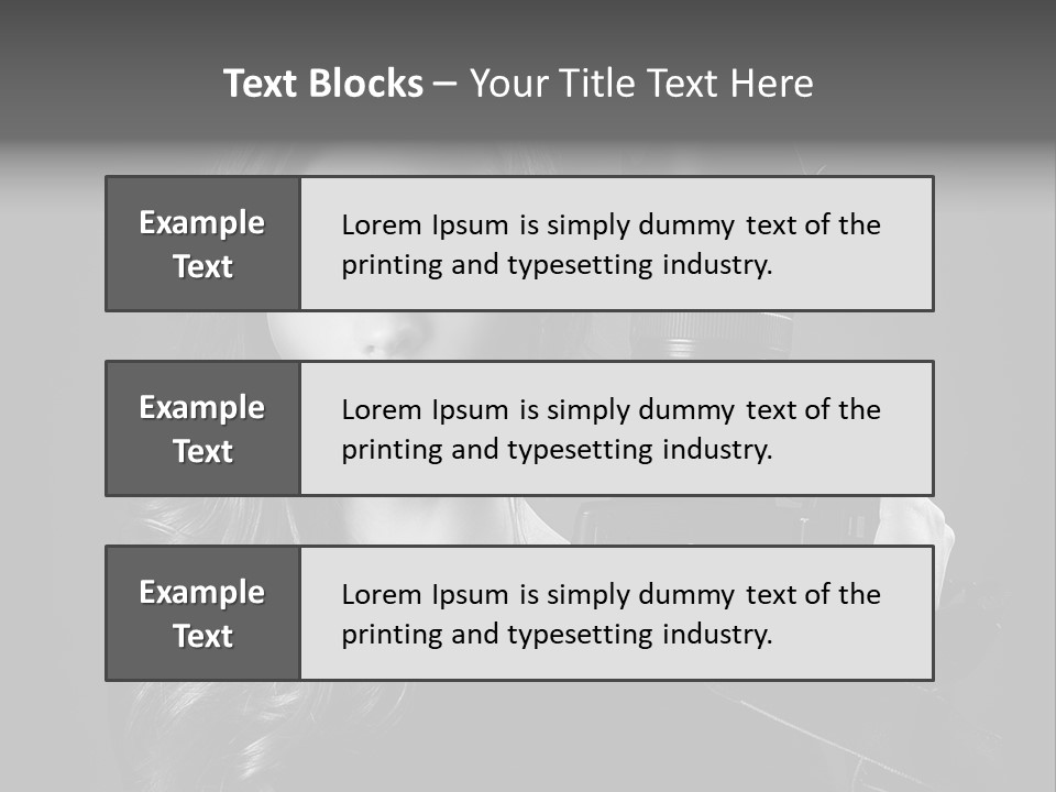 Girl Lens Image PowerPoint Template