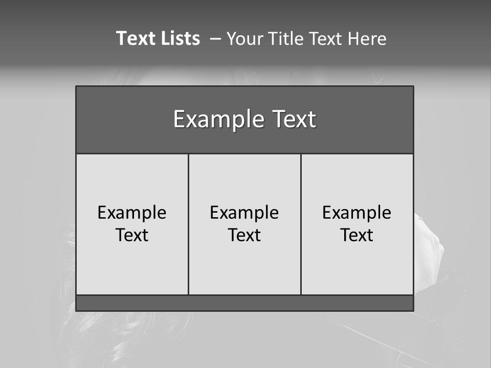 Girl Lens Image PowerPoint Template