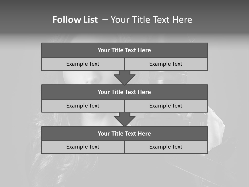 Girl Lens Image PowerPoint Template