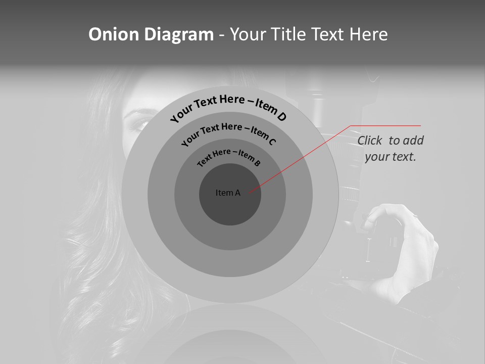 Girl Lens Image PowerPoint Template