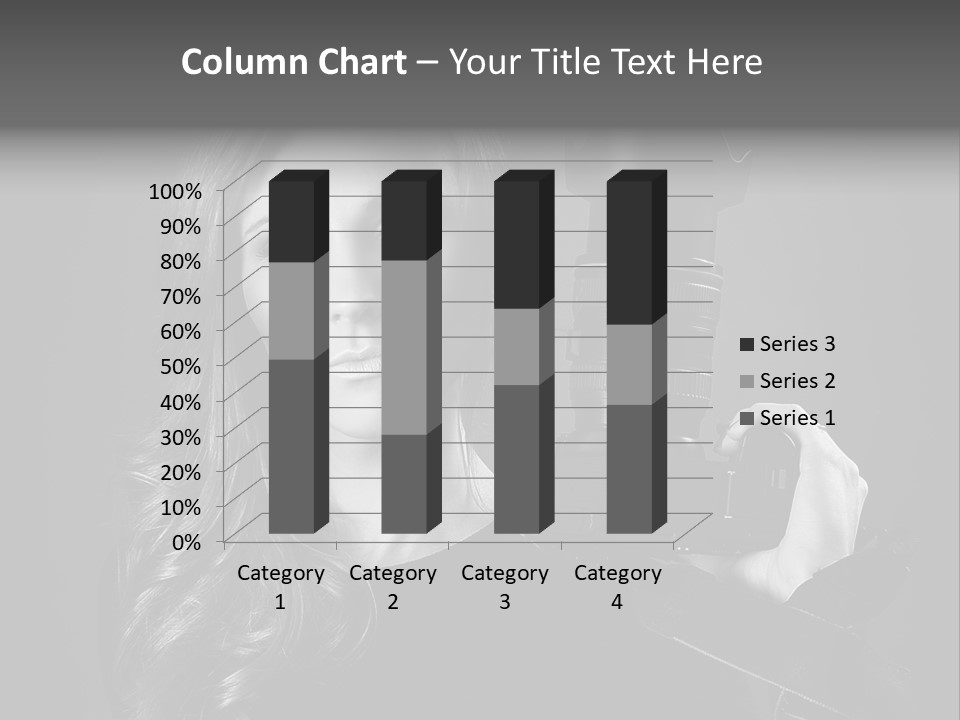 Girl Lens Image PowerPoint Template