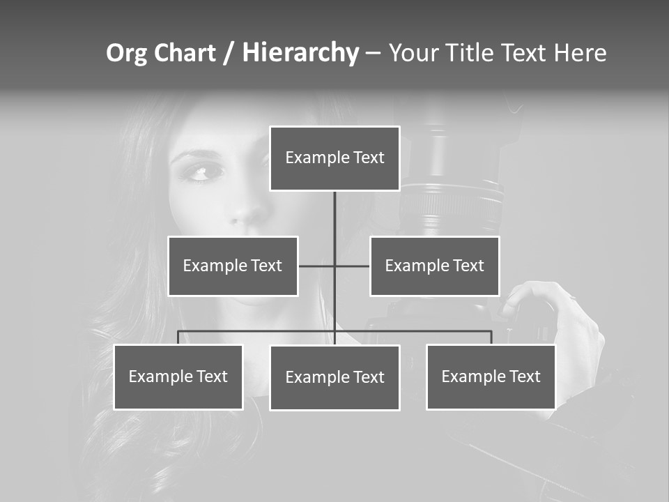 Girl Lens Image PowerPoint Template